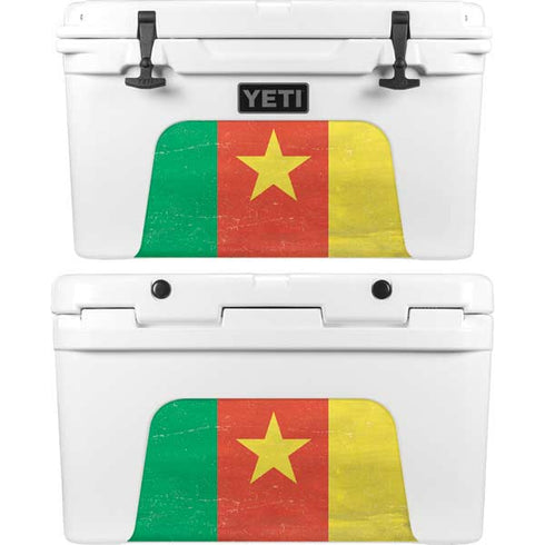 Cameroon Flag Distressed YETI Tundra 45 Hard Cooler Skin