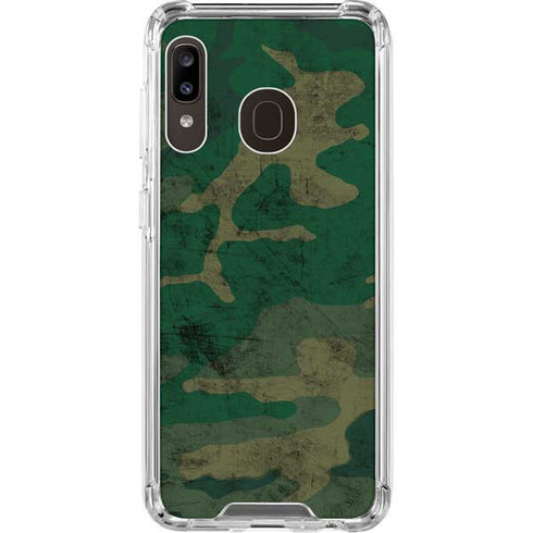 Camouflage Galaxy A30 Clear Case