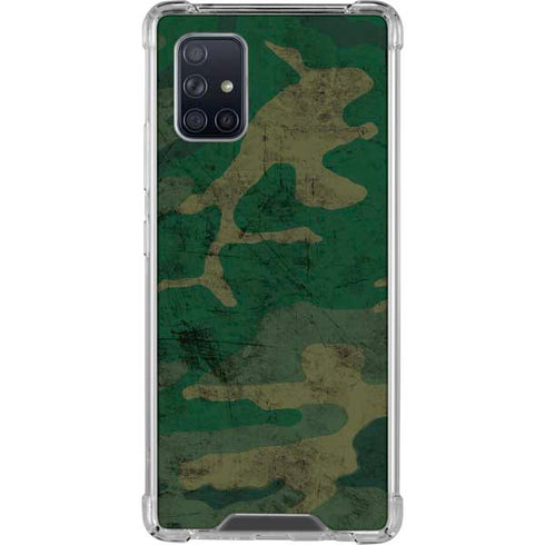 Camouflage Galaxy A71 5G Clear Case