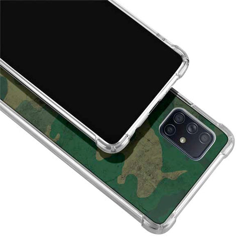 Camouflage Galaxy A71 5G Clear Case