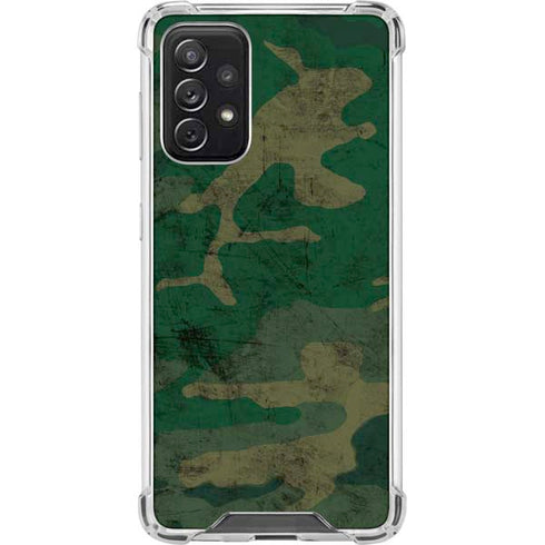 Camouflage Galaxy A72 5G Clear Case