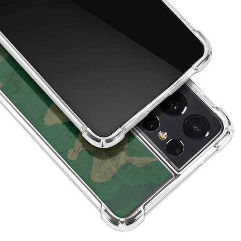 Camouflage Galaxy S21 Ultra 5G Clear Case
