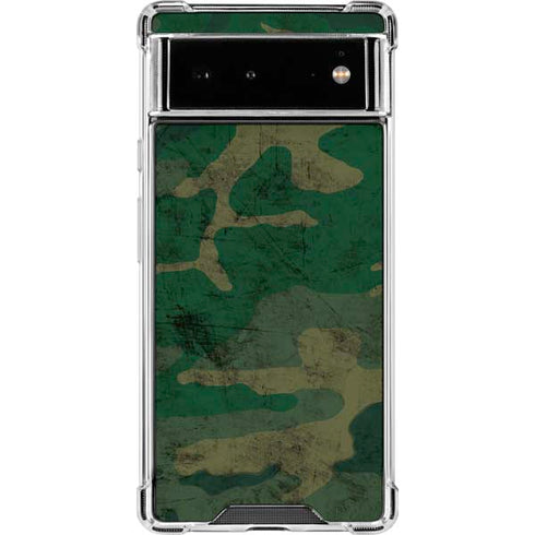 Camouflage Google Pixel 6 Clear Case