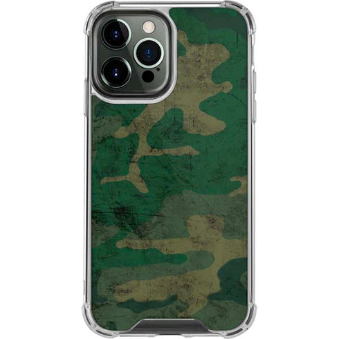 Camouflage iPhone 15 Pro Max Clear Case