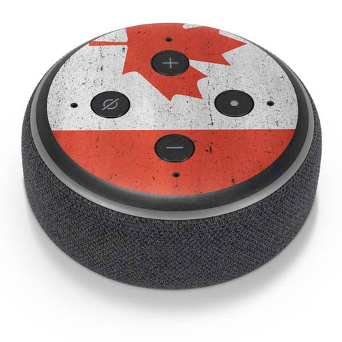 Canada Flag Distressed Amazon Echo Dot Skin