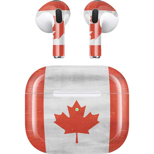 Canada Flag Distressed Apple AirPods (3rd Gen 2021) Skin