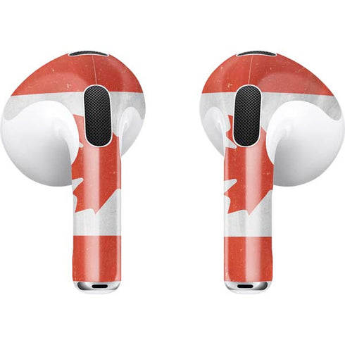 Canada Flag Distressed Apple AirPods (3rd Gen 2021) Skin