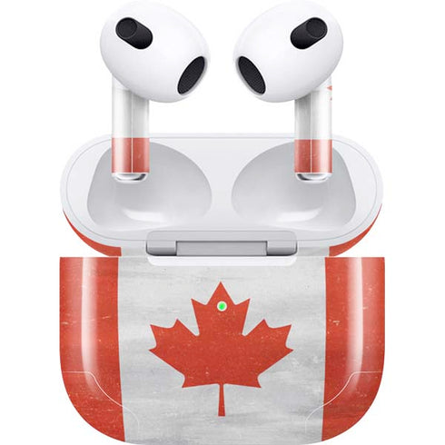Canada Flag Distressed Apple AirPods (3rd Gen 2021) Skin