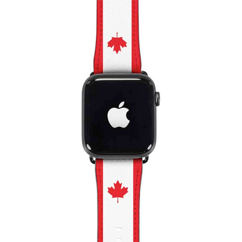 Canada Flag Distressed Apple Watch Band 42-44mm