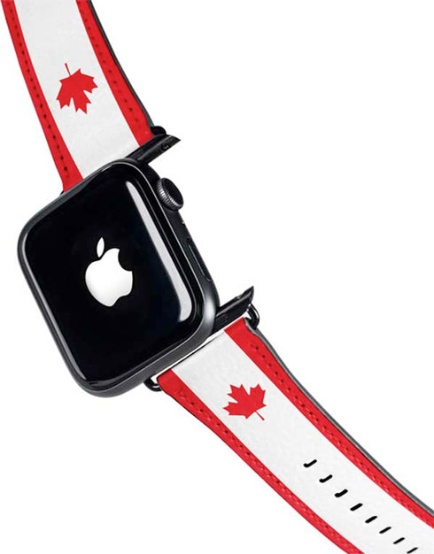 Canada Flag Distressed Apple Watch Band 42-44mm