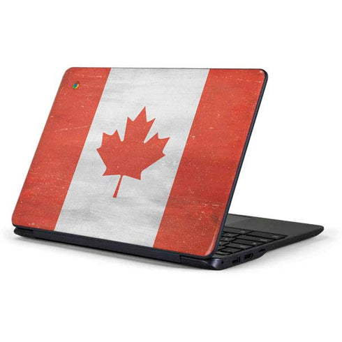 Canada Flag Distressed Samsung Chromebook Skin