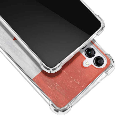 Canada Flag Distressed Galaxy A14 5G Clear Case