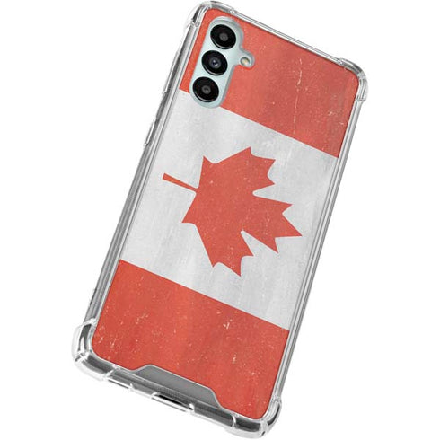 Canada Flag Distressed Galaxy A15 5G Clear Case