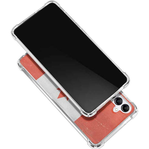 Canada Flag Distressed Galaxy A15 5G Clear Case