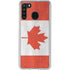 Canada Flag Distressed Galaxy A21 Clear Case