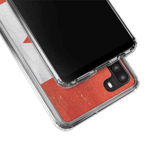 Canada Flag Distressed Galaxy A21 Clear Case