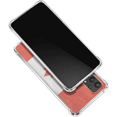 Canada Flag Distressed Galaxy A32 5G Clear Case