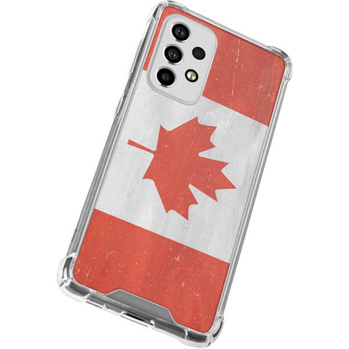 Canada Flag Distressed Galaxy A53 5G Clear Case