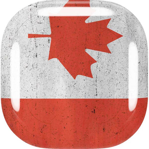 Canada Flag Distressed Galaxy Buds Live Skin