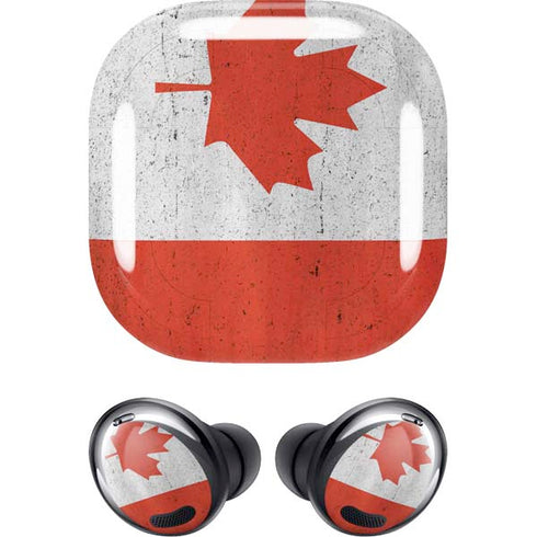 Canada Flag Distressed Galaxy Buds Pro Skin