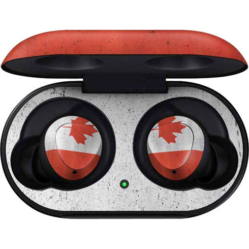 Canada Flag Distressed Galaxy Buds Skin