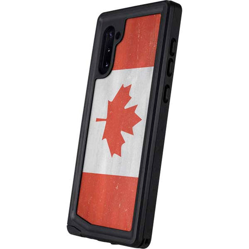 Canada Flag Distressed Galaxy Note 10 Waterproof Case