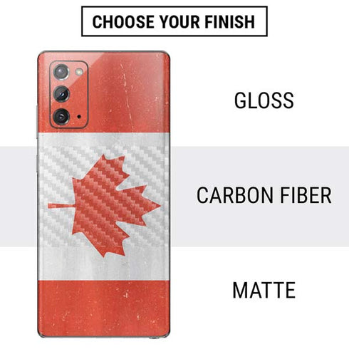 Canada Flag Distressed Galaxy Note20 5G Skin