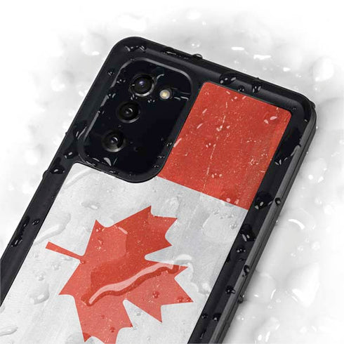 Canada Flag Distressed Galaxy Note20 5G Waterproof Case