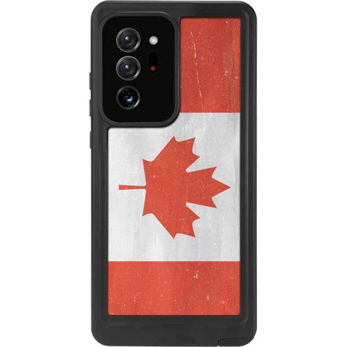 Canada Flag Distressed Galaxy Note20 Ultra 5G Waterproof Case