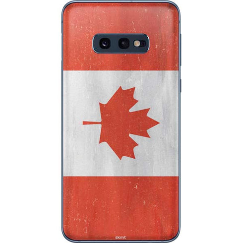 Canada Flag Distressed Galaxy S10e Skin