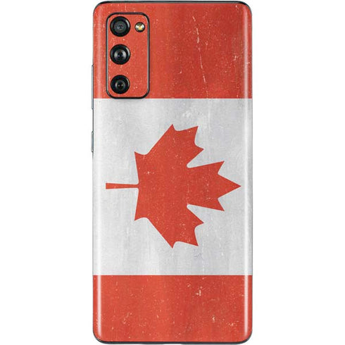 Canada Flag Distressed Galaxy S20 Fan Edition Skin