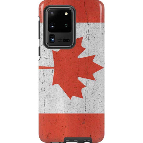 Canada Flag Distressed Galaxy S20 Ultra 5G Pro Case