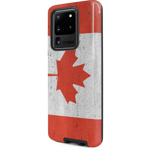 Canada Flag Distressed Galaxy S20 Ultra 5G Pro Case