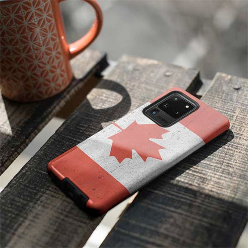 Canada Flag Distressed Galaxy S20 Ultra 5G Pro Case