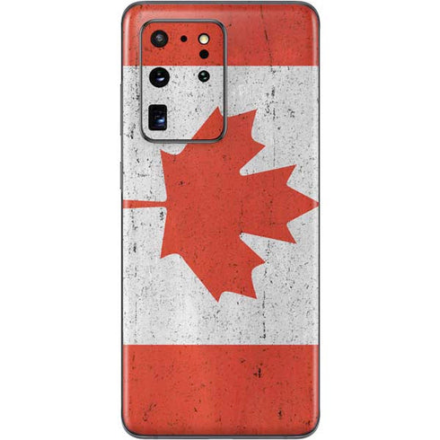 Canada Flag Distressed Galaxy S20 Ultra 5G Skin