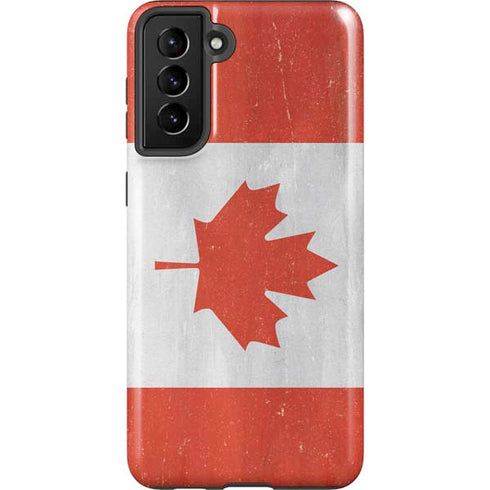 Canada Flag Distressed Galaxy S21 FE Pro Case