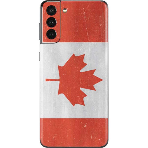 Canada Flag Distressed Galaxy S21 Plus 5G Skin