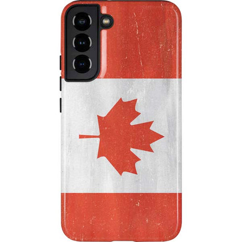Canada Flag Distressed Galaxy S22 Plus Pro Case