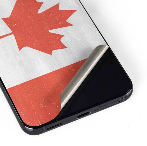 Canada Flag Distressed Galaxy S22 Plus Skin