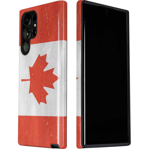 Canada Flag Distressed Galaxy S22 Ultra Pro Case