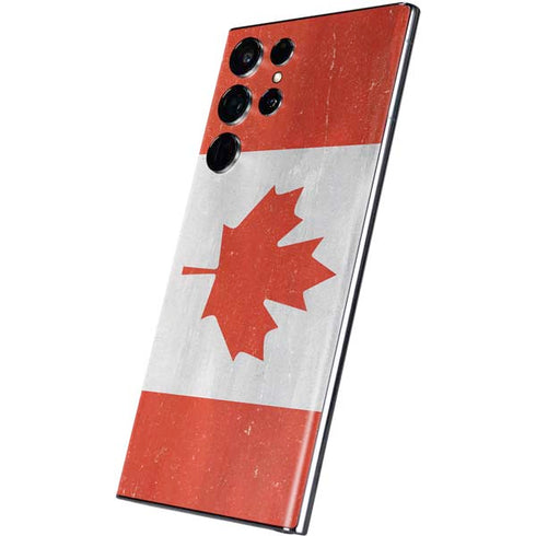 Canada Flag Distressed Galaxy S22 Ultra Skin