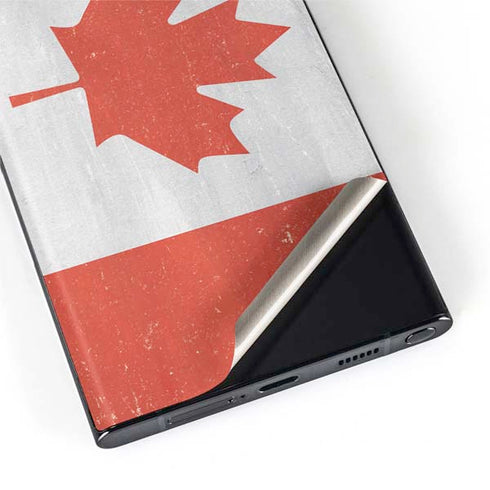 Canada Flag Distressed Galaxy S22 Ultra Skin