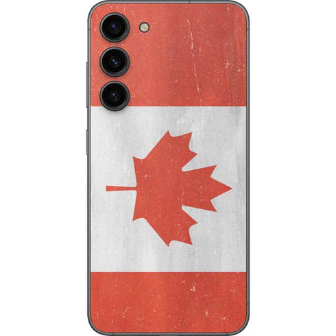 Canada Flag Distressed Galaxy S23 Plus Skin