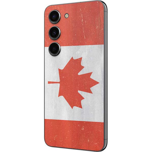 Canada Flag Distressed Galaxy S23 Skin