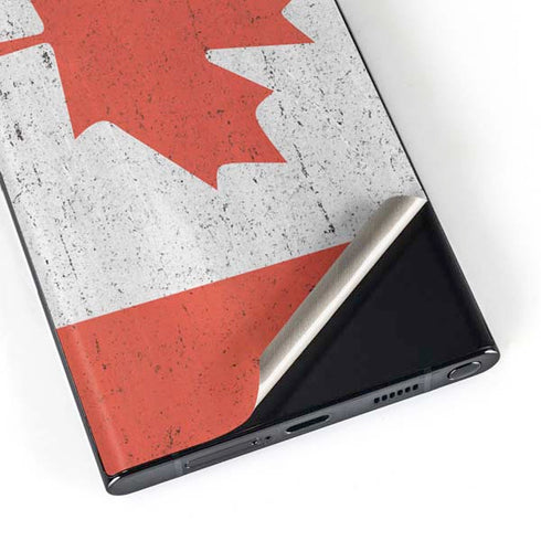 Canada Flag Distressed Galaxy S23 Ultra Skin