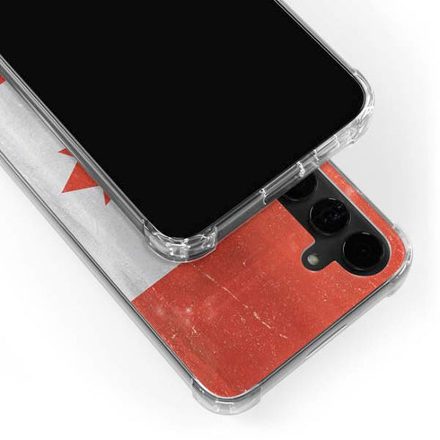 Canada Flag Distressed Galaxy S24 Plus Clear Case