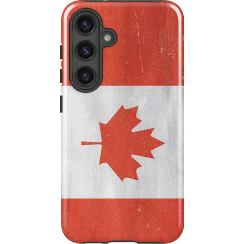 Canada Flag Distressed Galaxy S24 Plus Impact Case