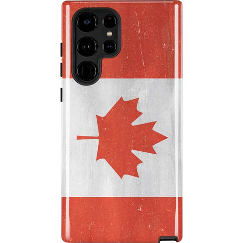 Canada Flag Distressed Galaxy S24 Ultra Impact Case