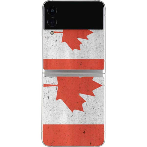 Canada Flag Distressed Galaxy Z Flip3 5G Skin
