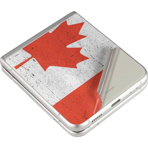 Canada Flag Distressed Galaxy Z Flip3 5G Skin